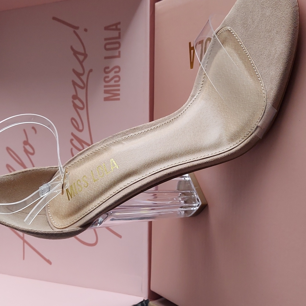 Clear strap heels